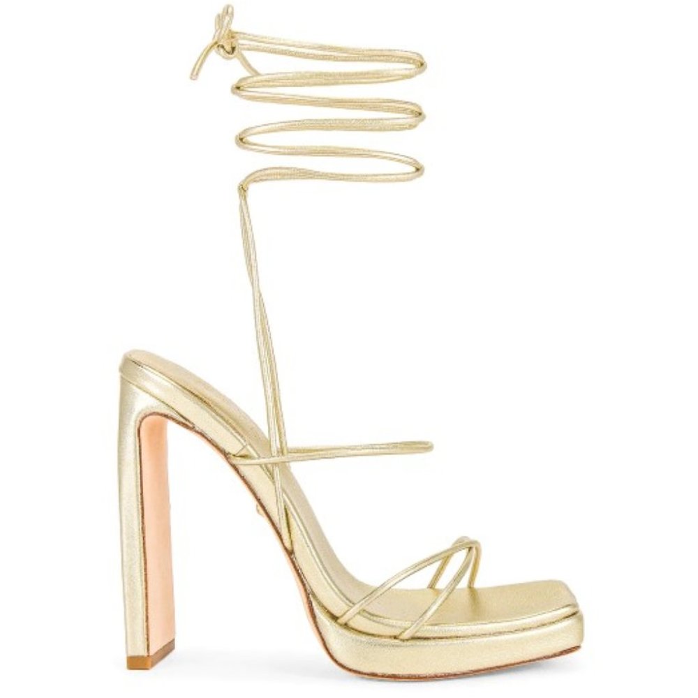 RAYE Laser Heel in Metallic Gold (New without tag)